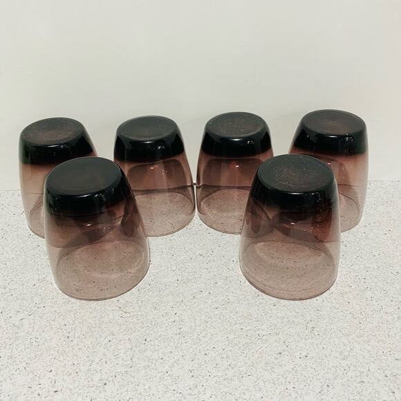 Purple old fashioned glasses mod 1970’s barware cocktails set (6) Libbey? - Picture 7 of 7